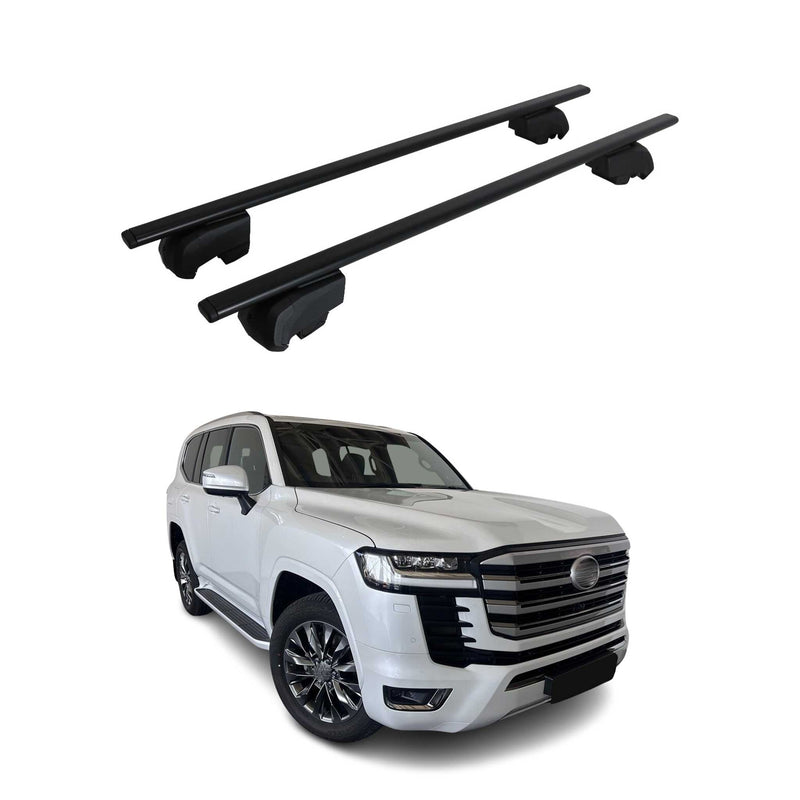 Barres de toit transversales pour Toyota Land Cruiser J250 2024 Fer Noir 2Pcs
