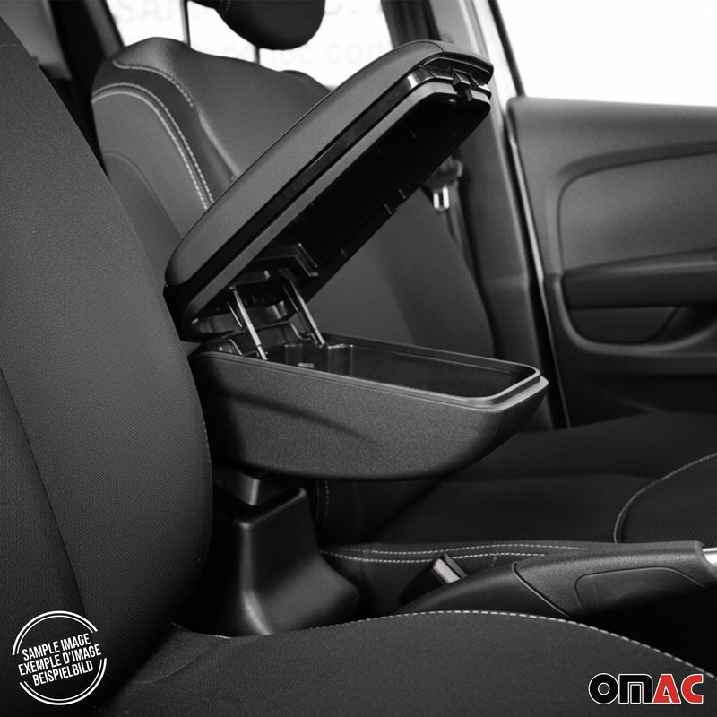 Accoudoir pour Fiat 500 500C 2015-2021 Vinyl Abs Noir Coulissant