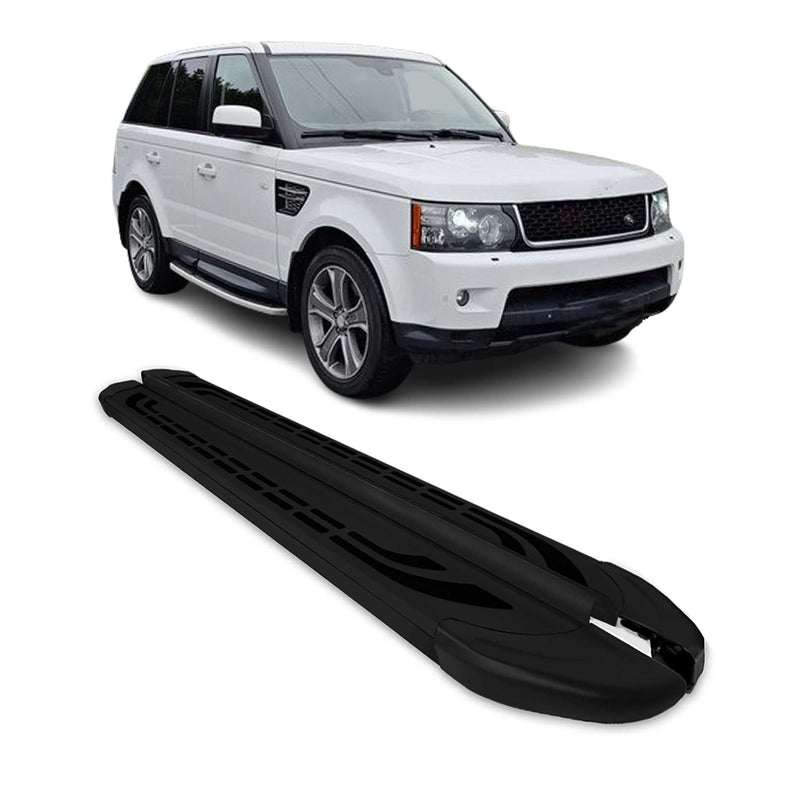 Marchepieds Latéraux pour Range Rover Sport L320 2005-2013 Aluminium Noir 2Pcs