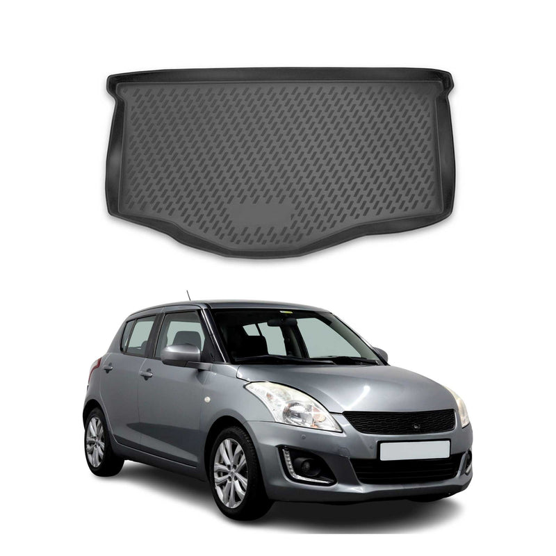 Tapis de Coffre pour Suzuki Swift 2010-2016 TPE Noir