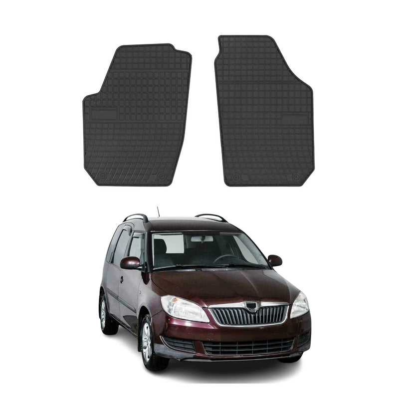 Tapis de Sol pour Skoda Roomster 2007-2015 Caoutchouc Noir