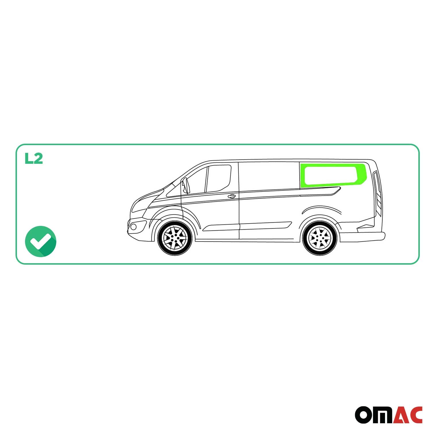 Vitre Porte pour Ford Transit Custom 2013-2024 L2 Long  Gauche non coulissante