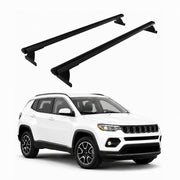 Barres de toit transversales pour Jeep Compass II 2017-2025 Aluminium Noir