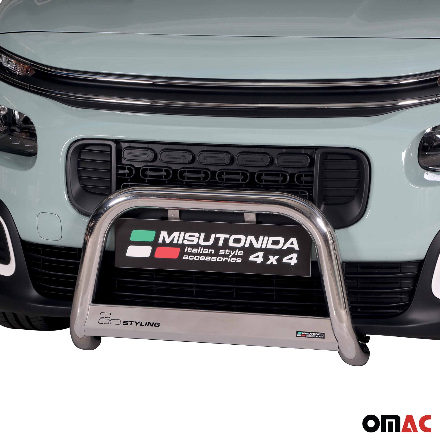 Pare-buffle Avant pour Citroen Berlingo 2018-2025 63 mm en Acier Gris