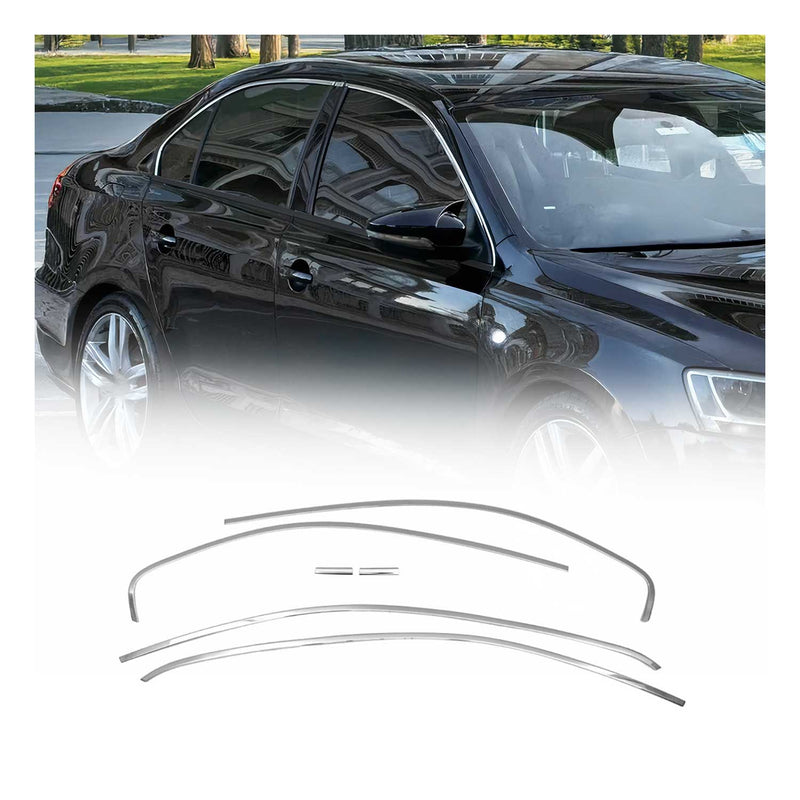 Garniture de Fenêtre pour VW Jetta Berline 2010-2018 Acier Inox 6Pcs
