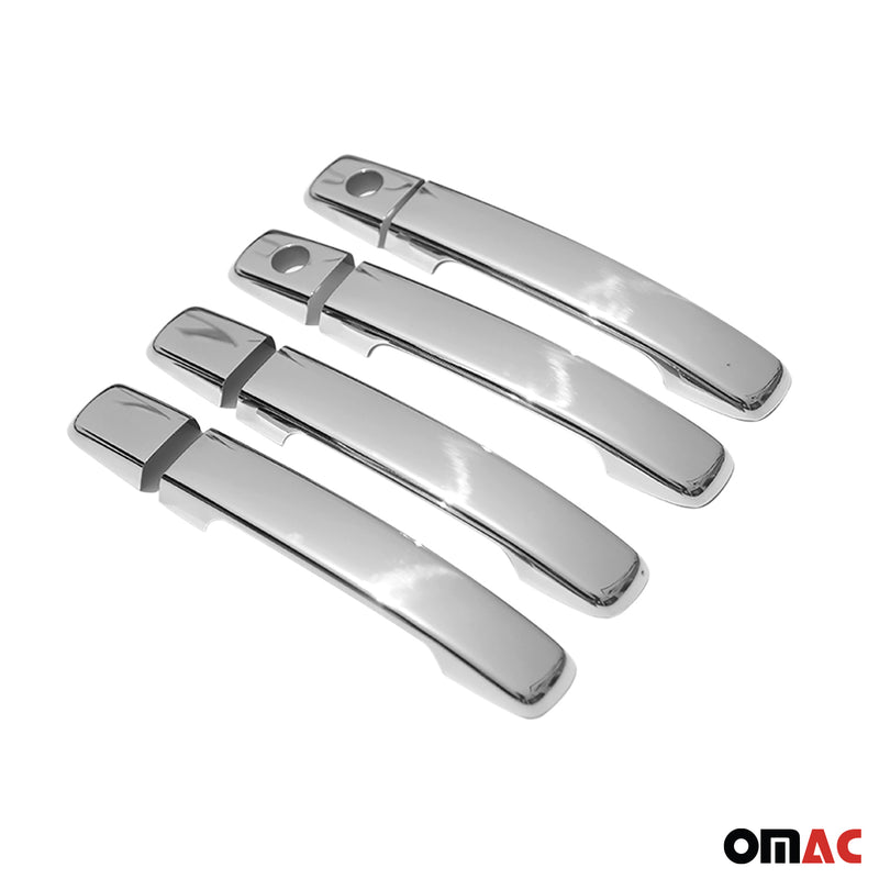 Couverture de poignée de porte pour Nissan Navara 2005-2015 Acier Gris 4Pcs