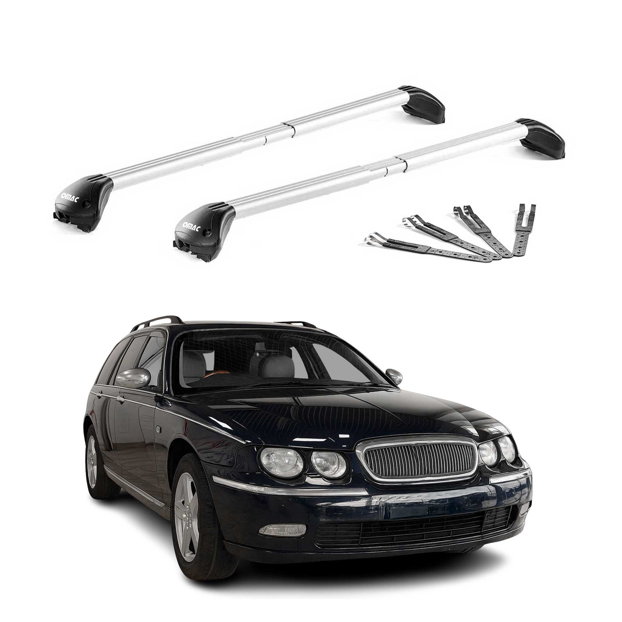 Barres de toit pour Rover 75 Break 1998-2005 Aluminium Gris Argenté 2 pièces ABE
