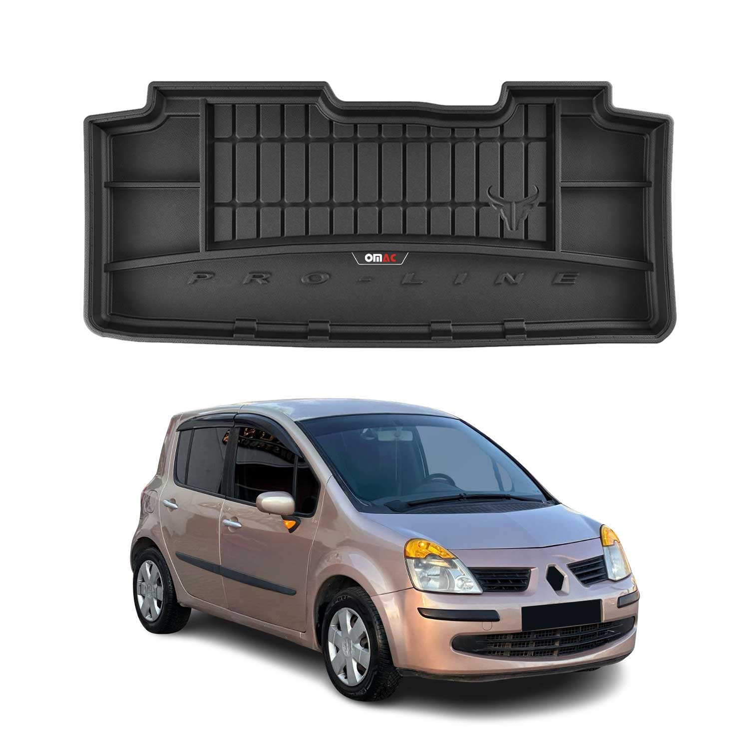 Tapis de Coffre pour Renault Clio 2004-2012 TPE Noir Antidérapant Imperméable