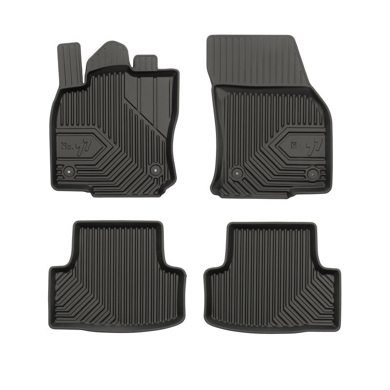 Tapis de Sol de Voiture pour Seat Ateca 2016-2025 TPE Antidérapant Noir 4Pcs