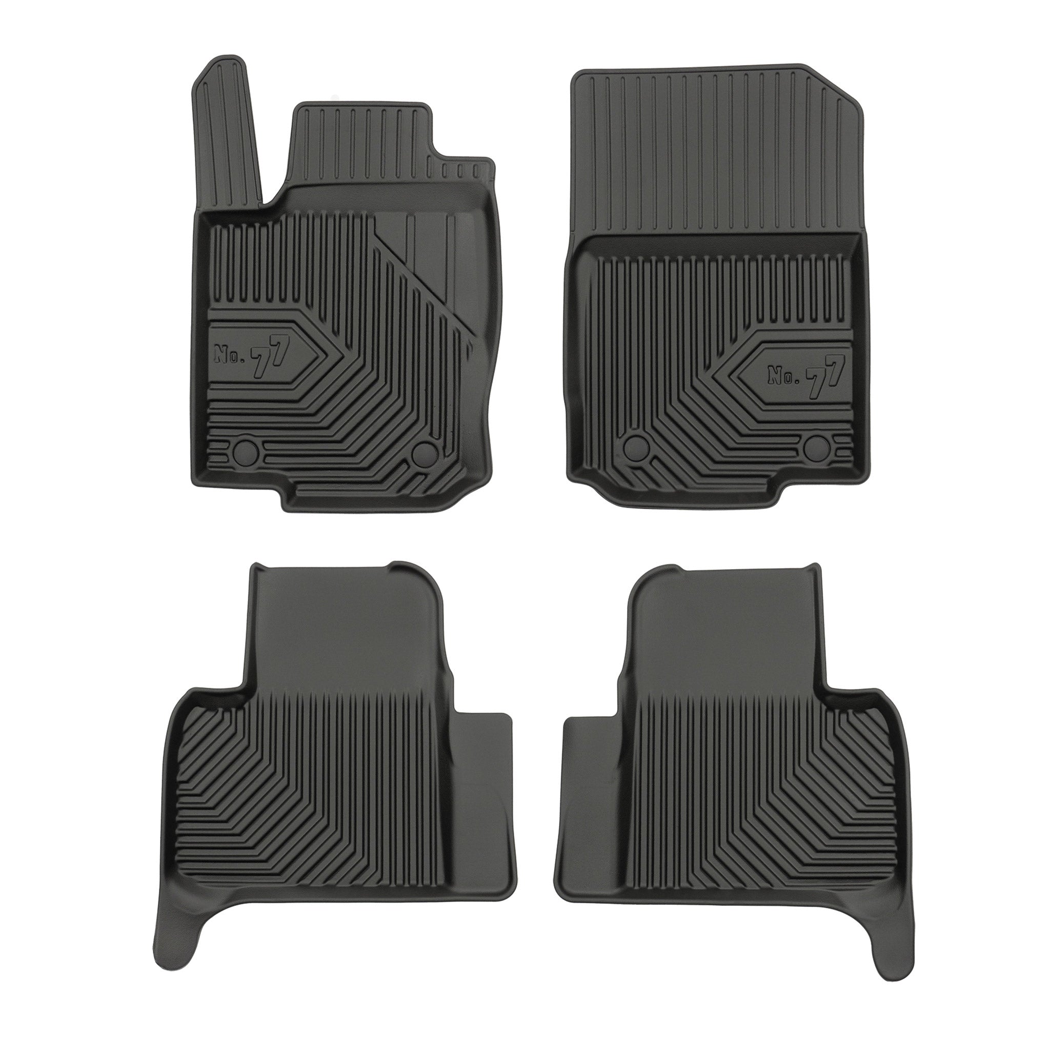 Tapis de Sol de Voiture No.77 pour Mercedes-Benz ML W166 2011-2015 TPE Noir 4Pcs