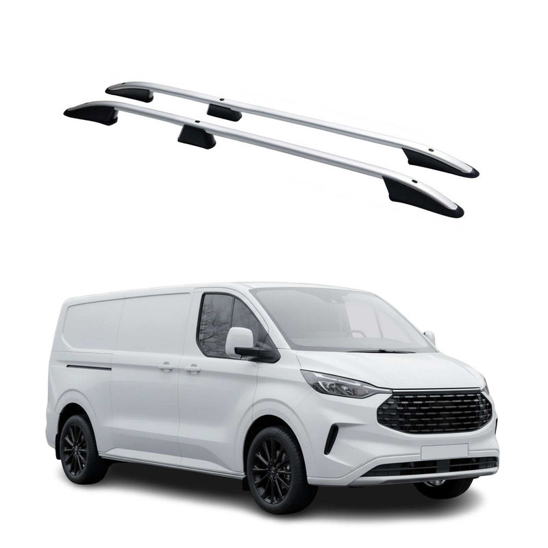 Barres de toit longitudinales pour Ford Transit Tourneo Custom 2023-2025 L2 Gris