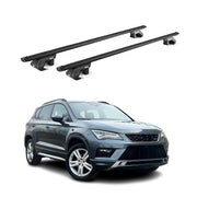 Barres de toit transversales ABE pour Seat Ateca KH 2016-2026 5 P Alu Noir 2x
