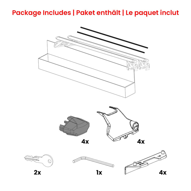 Barres de toit transversales TÜV pour Seat Leon SW 2014-2025 Alu Gris Argenté 2x