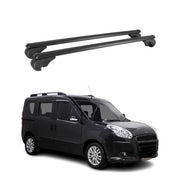Barres de toit Transversales pour Fiat Doblo 2010-2021 Aluminium Noir