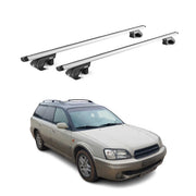 Barres de toit transversales pour Subaru Outback BE 1998-2003 Alu Gris 2x ABE