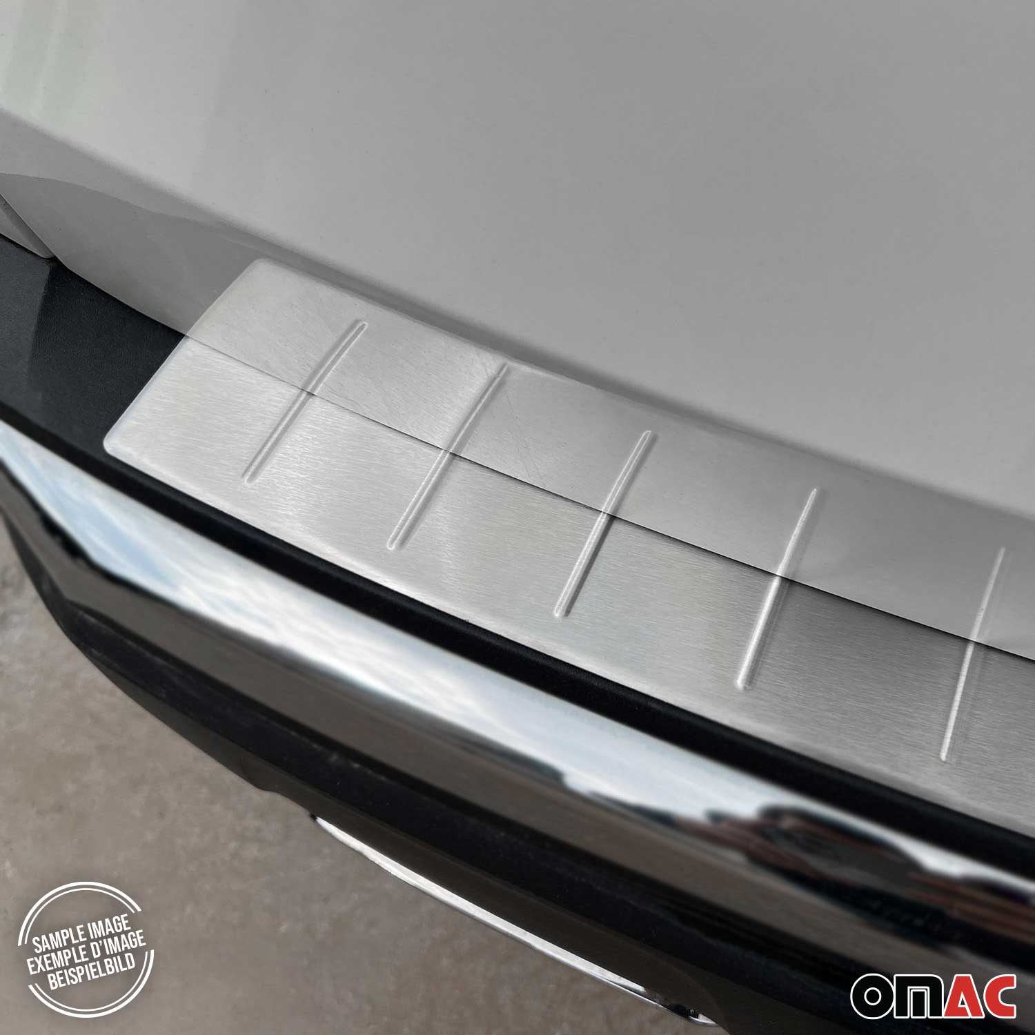 OMAC Protection de Pare-Chocs pour Audi Q5 FY 2017-2025 Inox finition brossée