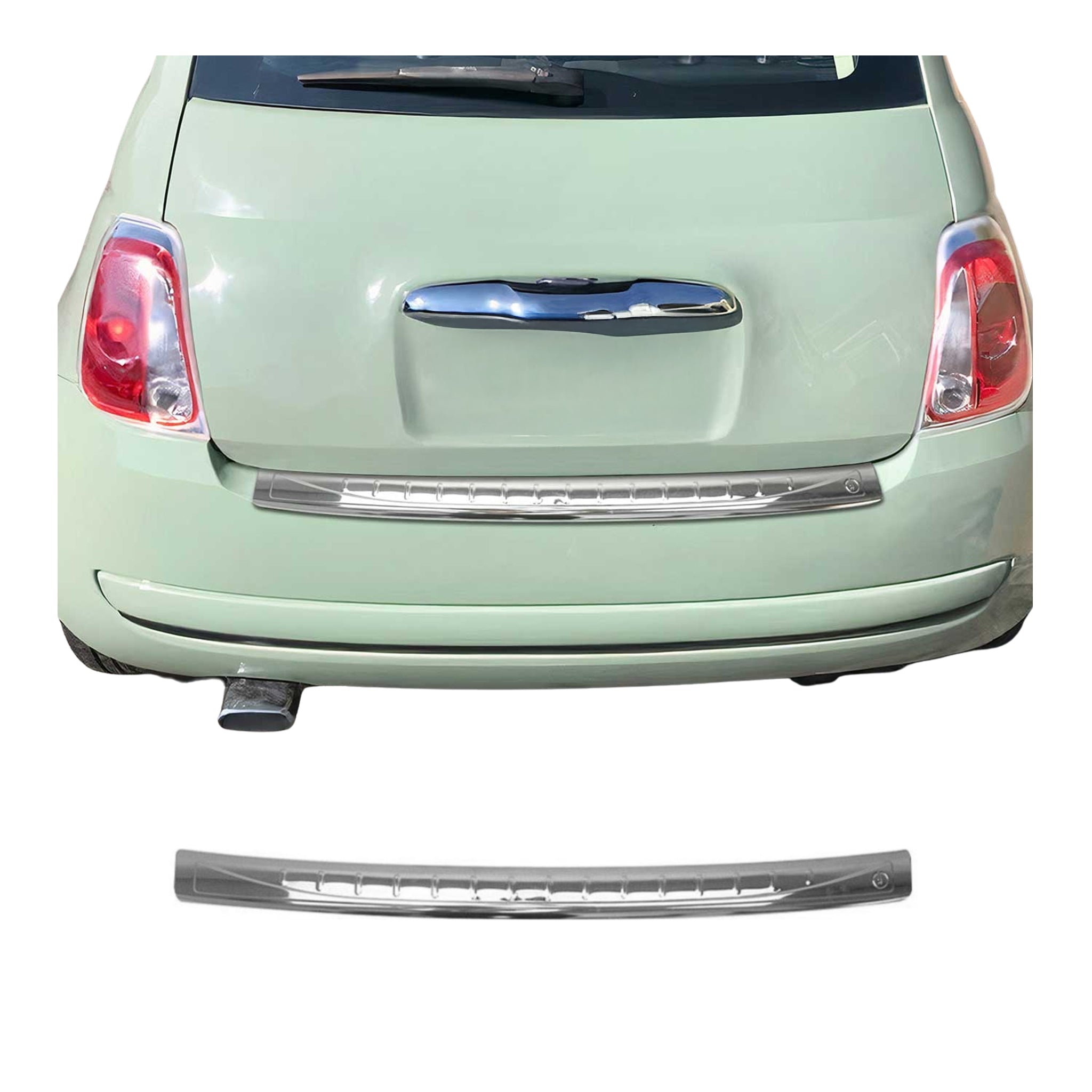 Protection de Pare-Chocs pour Fiat 500 / 500C 2007-2024 Inox finition polie