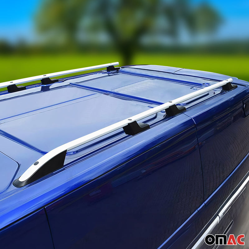 Barres de toit longitudinales pour Ford Transit 2014-2025 L2 Aluminium Gris