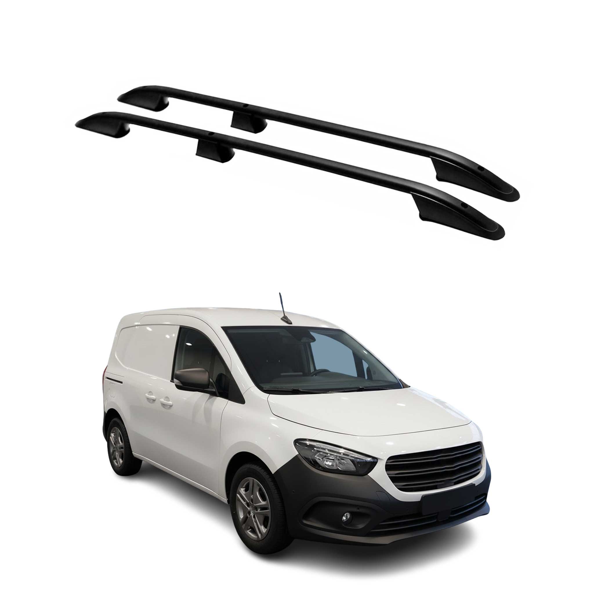 Barres de toit longitudinales pour Mercedes Citan W420 2021-26 L1 Court Alu Noir