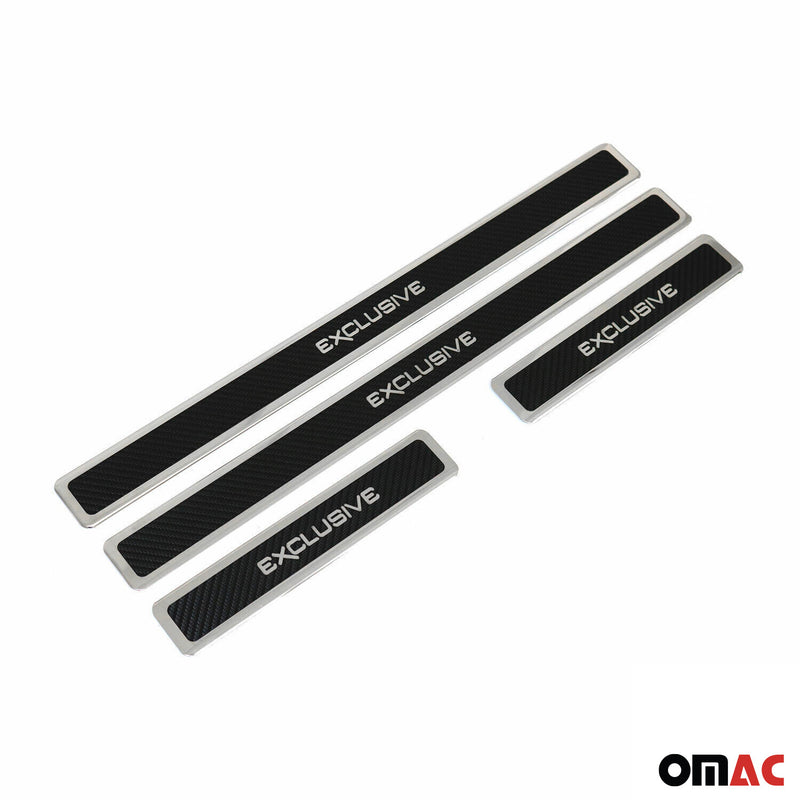 Couverture de Seuil de porte pour voiture Universel acier inox chromé 4 Pcs