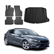 Kit Tapis de sol et coffre pour Seat Leon 2020-2026 TPE Noir