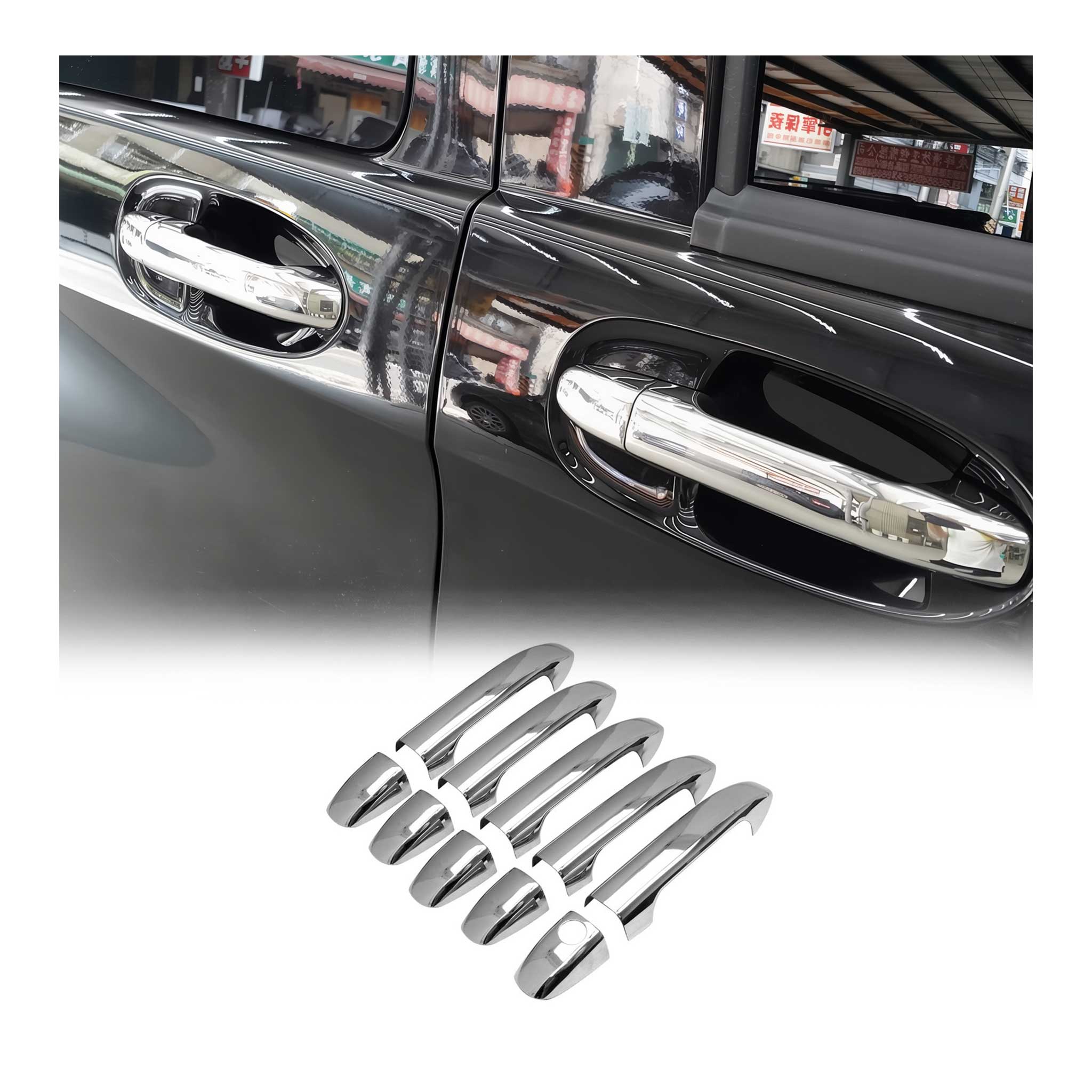 Couverture de poignée de porte pour Mercedes Vito W447 2014-2019 Acier 10Pcs