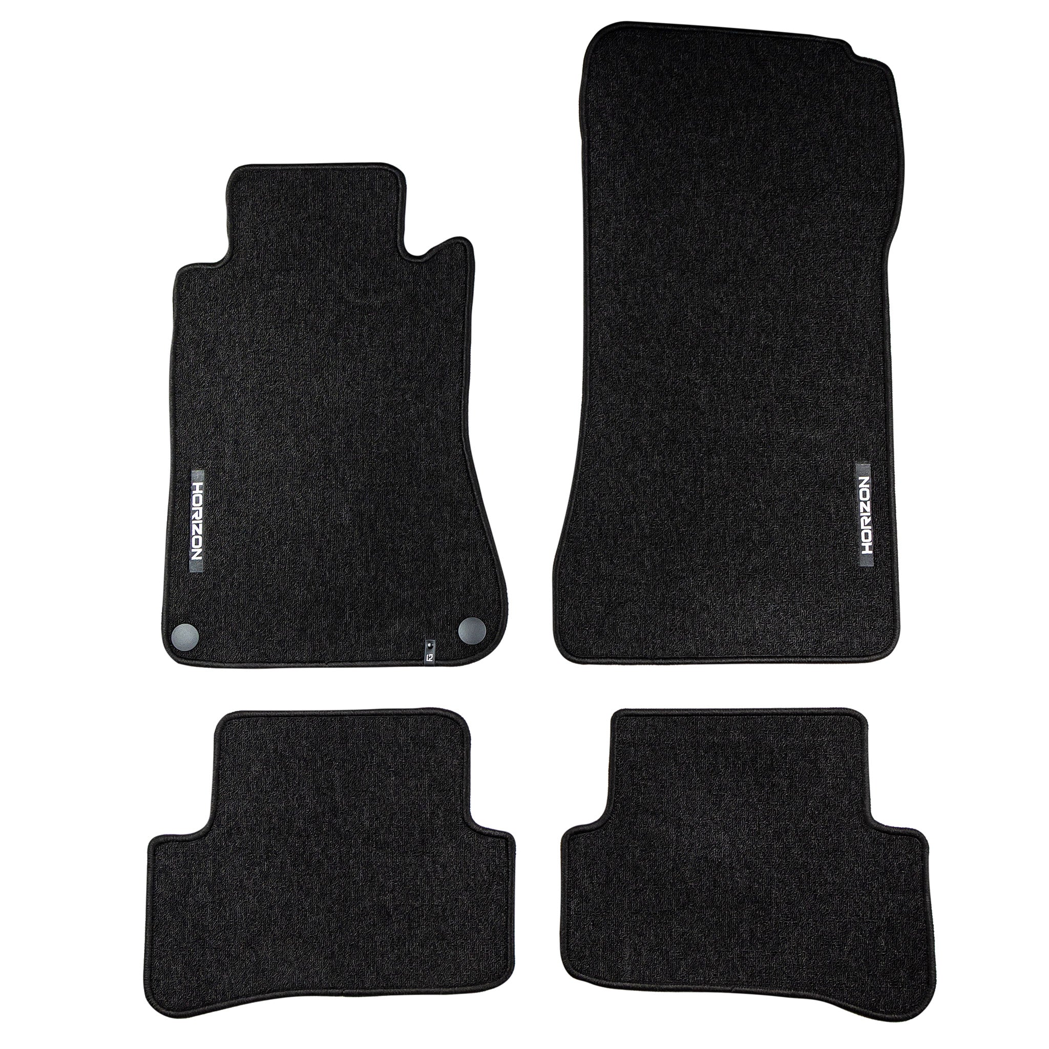 Tapis de sol pour Mercedes-Benz Classe C W203 S203 2000-2007 Velours Noir 4Pcs