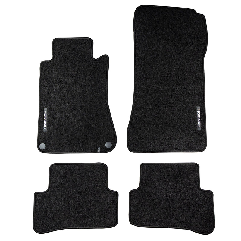 Tapis de sol pour Mercedes-Benz Classe C W203 S203 2000-2007 Velours Noir 4Pcs