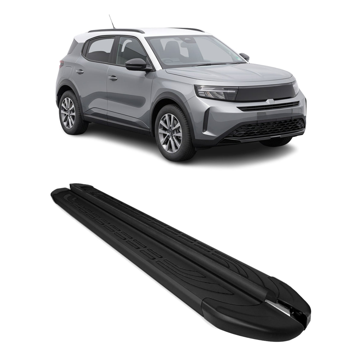 Marchepieds latéraux pédale pour Opel Frontera 2024-2026 Aluminium Noir 2Pcs