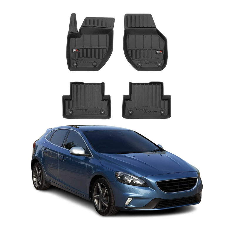 Tapis de Sol pour Volvo V40 2012-2019 Caoutchouc TPE Noir