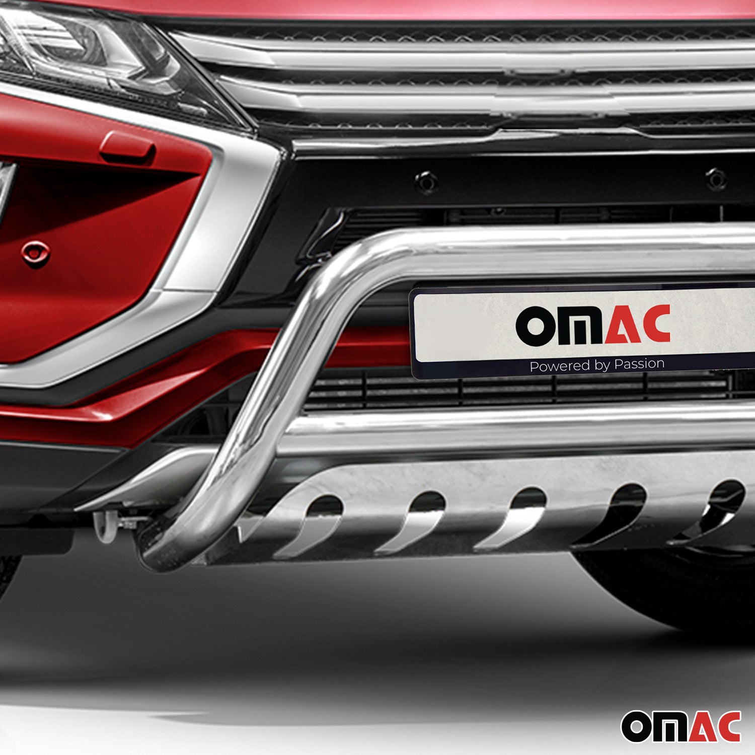 Pare-Buffle Avant Pour Mitsubishi Eclipse Cross 2018-2019 Argent Acier