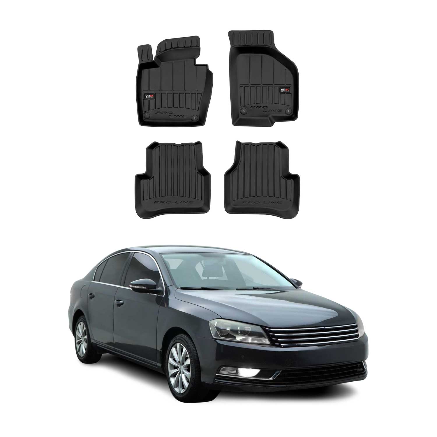Tapis de Sol pour VW Passat B7 2010-2015 TPE Noir