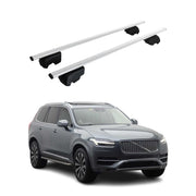 Barres de toit Transversales pour Volvo XC90 2015-2023 Fer Gris ABE 2x