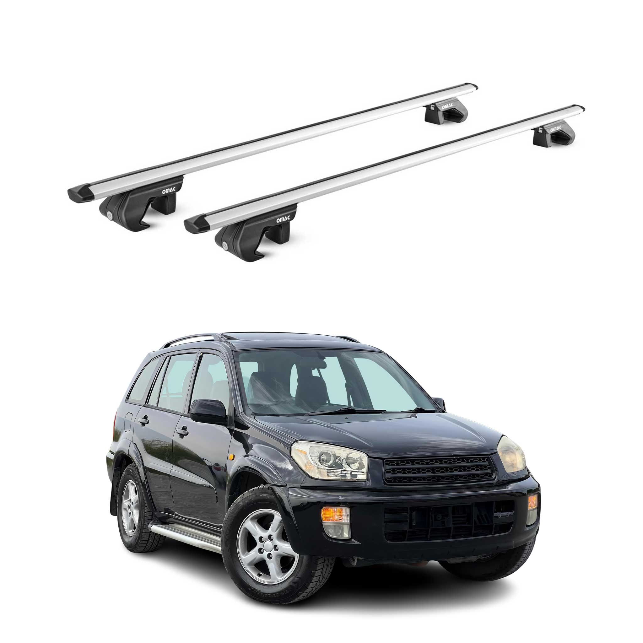 Barres de toit pour Toyota RAV4 XA20 2000-2013 3-5 P Alu Gris 2x ABE