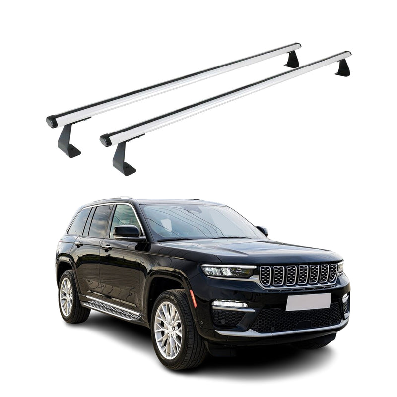 Barres de toit transversales pour Jeep Grand Cherokee V WL 2023-2025 Alu Gris