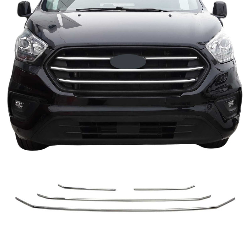 Moulure de Grille de Calandre pour Ford Transit Custom 2017-2022 Chromé 4Pcs