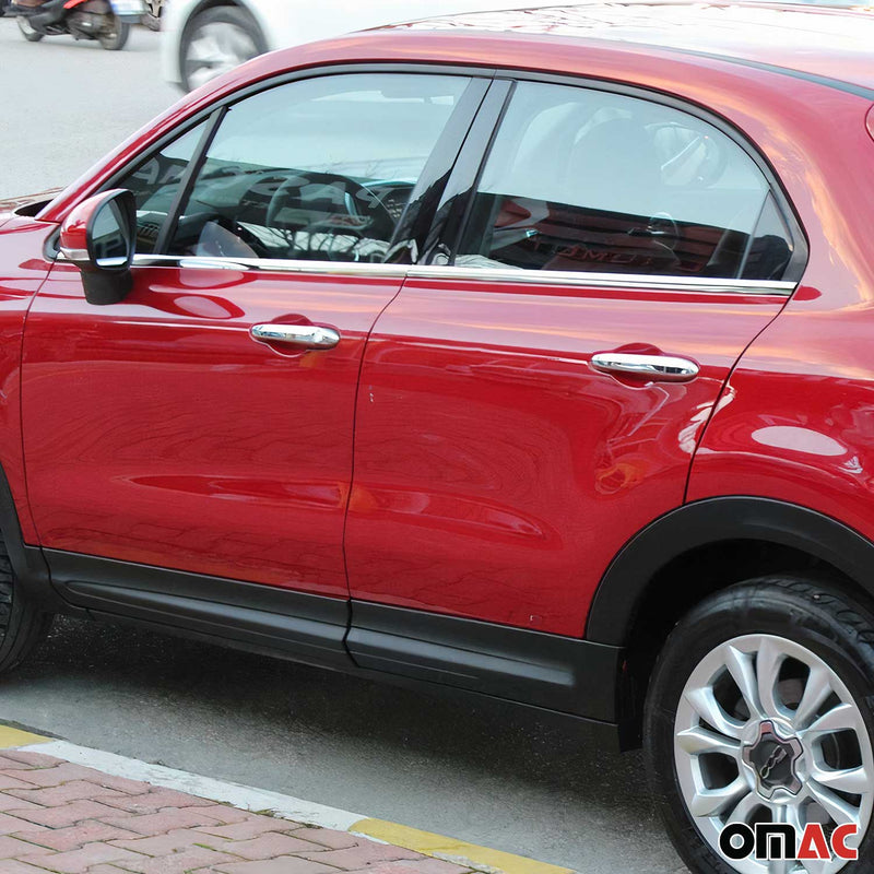 Garniture de Fenêtre pour Fiat 500X 2015-2025 Acier Inox 4Pcs