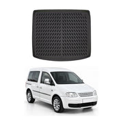 Tapis de coffre pour Volkswagen Caddy 3 4 2004-2027 Noir 3D en Caoutchouc TPE