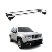 Barres de toit Transversales pour Jeep Renegade 2015-2025 Aluminium Argent