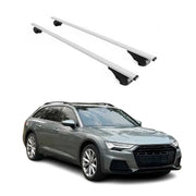 Barres de toit transversales pour Audi A6 Allroad 2019-2025 Fer Gris 2x