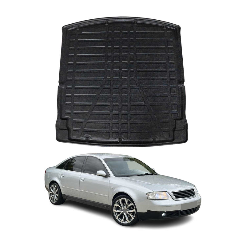 Tapis de coffre pour Audi A6 C5 Berline 1997-2004 caoutchouc TPE Noir