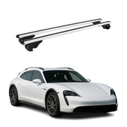 Barres de toit pour Porsche Taycan Cross Turismo 2021-2026 TÜV Aluminium Gris 2x