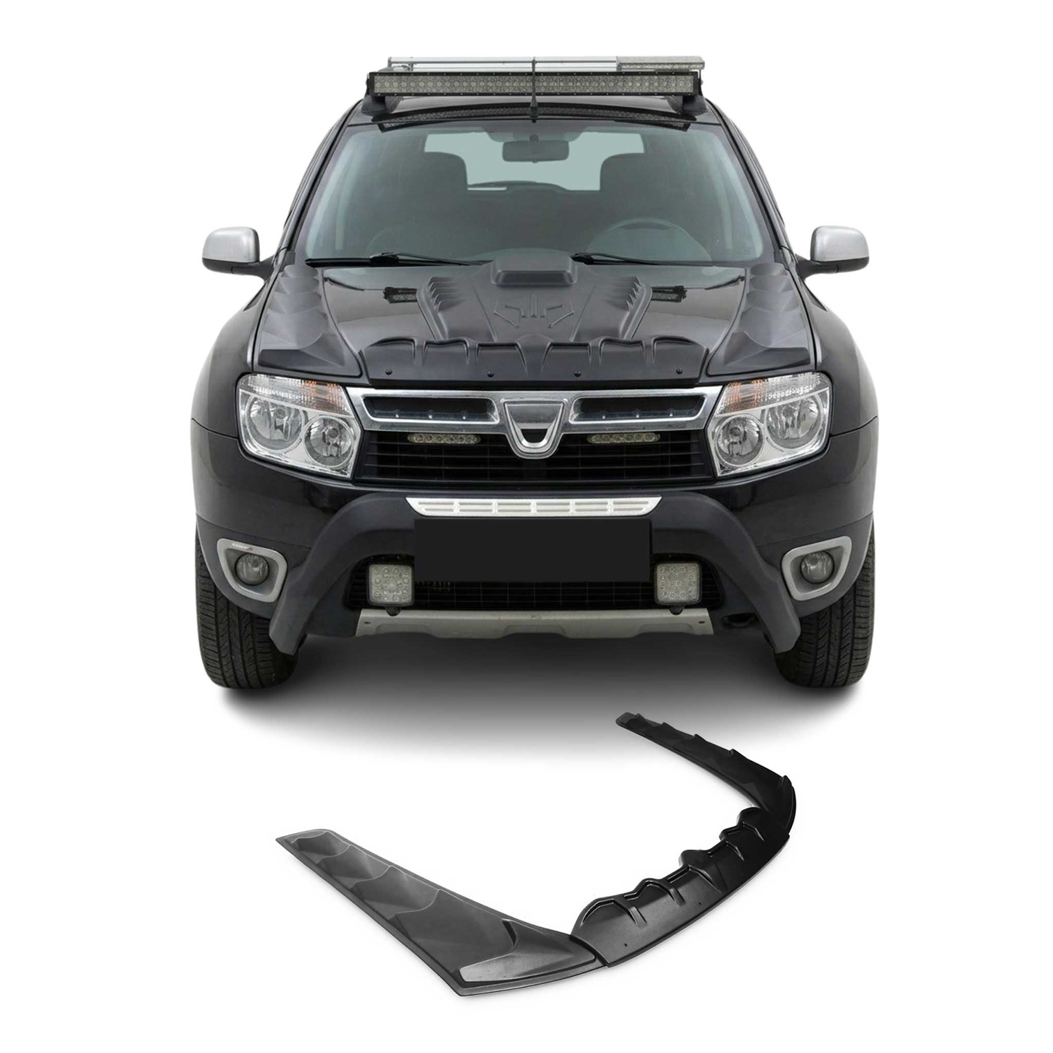 Deflecteurs d'air capot de voiture pour Dacia Duster 2010-2017 en ABS Noir 3 Pcs