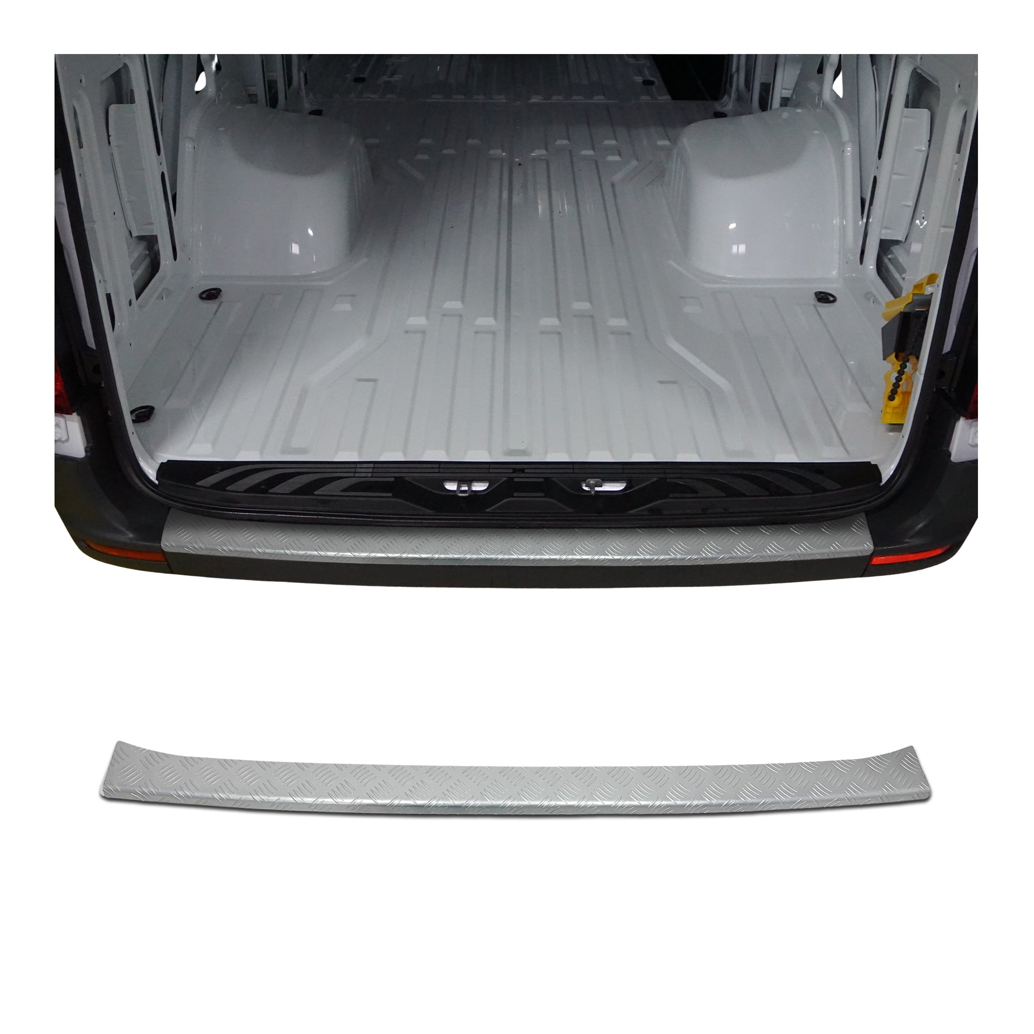 Protection de Pare-Chocs Arrière pour Mercedes Sprinter W907 2018-26 Alu Argenté