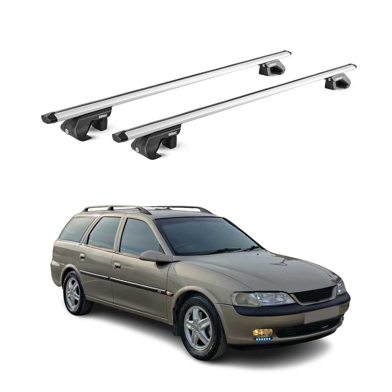 Barres de toit transversales pour Opel Vectra B Break 1996-2003 Alu Gris 2x ABE