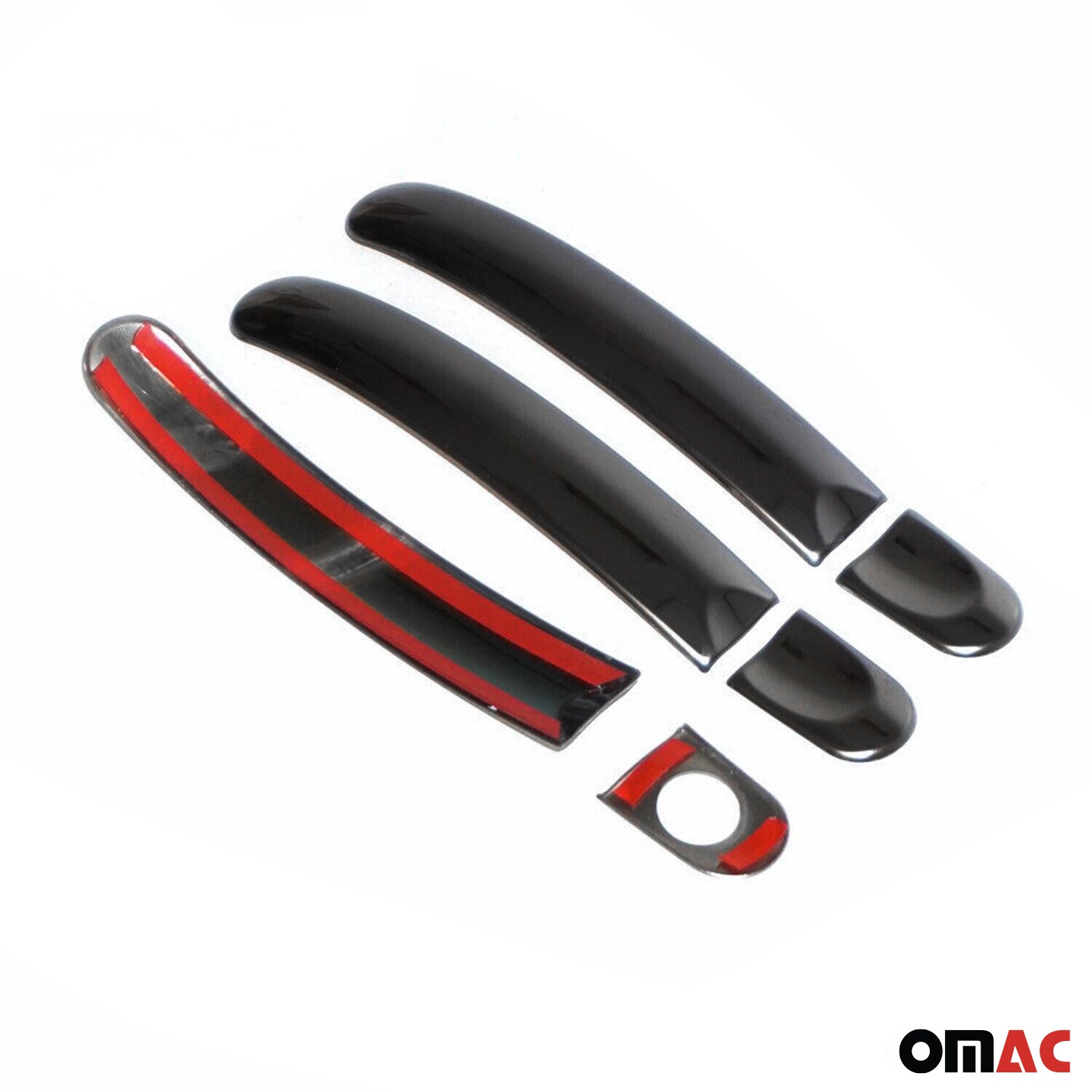 Couverture poignée de porte pour VW Caddy 2003-2015 3 Portes Acier Sombre 6Pcs