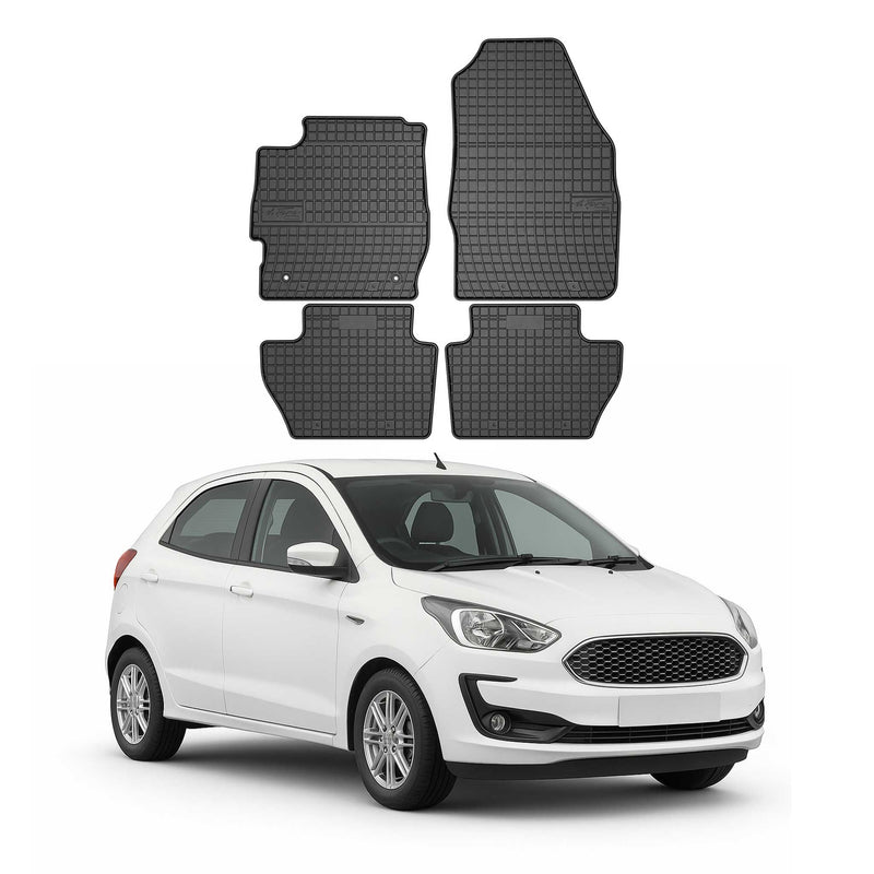Tapis de Sol pour Ford Ka+ 2016-2021 Caoutchouc Noir
