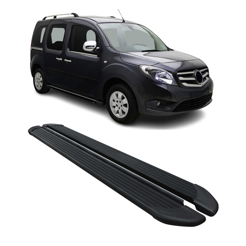 Marchepieds Latéraux pédale pour Mercedes Citan 2012-2021 Noir Aluminium 2Pcs