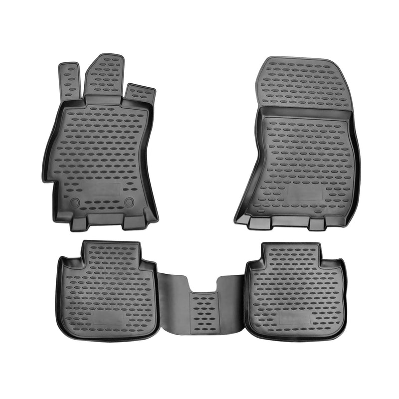 Tapis de sol pour Subaru Outback 2010-2014 en caoutchouc TPE 3D Noir 4Pcs