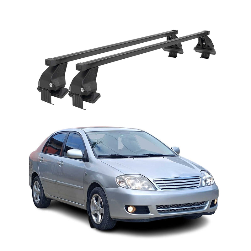 Barres Transversales Menabo pour Toyota Corolla E120 SD 2000-2017 Noir
